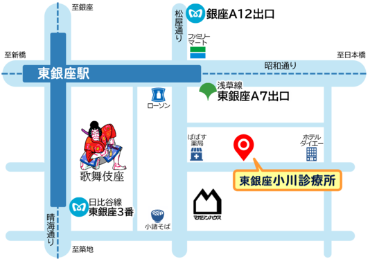 診療所までの近隣の地図です